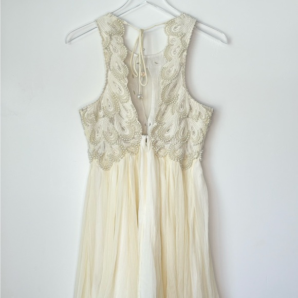 NWT Free People Pearly Embellished Mini Halter Dress Size 2 - Picture 11 of 12
